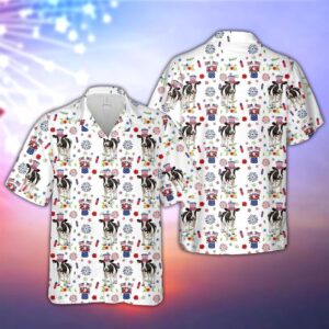 Farm Hawaiian Shirt, Holstein American Flag…