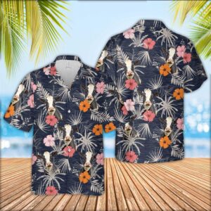 Farm Hawaiian Shirt, Holstein Cattle Tropical…