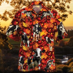 Farm Hawaiian Shirt, Holstein Friesian Cattle…