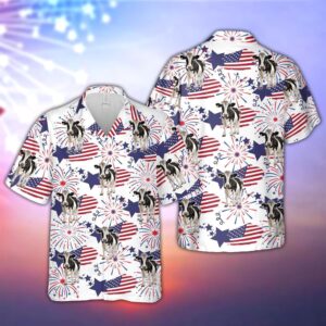 Farm Hawaiian Shirt, Holstein Happy Firework…