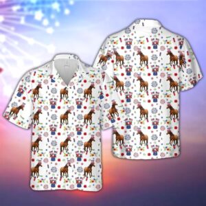 Farm Hawaiian Shirt, Horse American Flag…