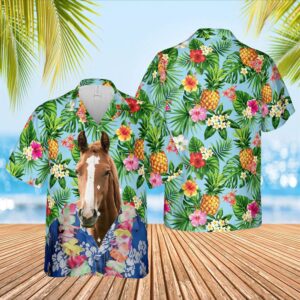 Farm Hawaiian Shirt, Horse Big Face…