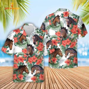 Farm Hawaiian Shirt, Horse Cattle Hibucis…