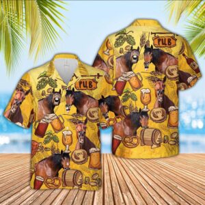 Farm Hawaiian Shirt, Horse Drink Beer…