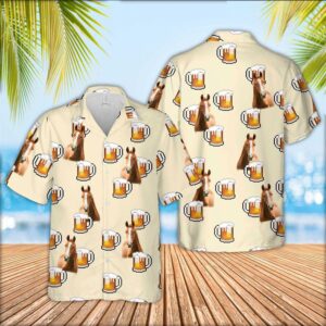 Farm Hawaiian Shirt, Horse Drink Beer…