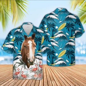 Farm Hawaiian Shirt, Horse Funny Hawaiian…