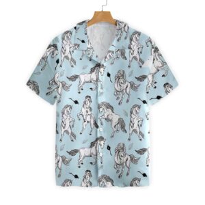 Farm Hawaiian Shirt, Horse Seamless Pattern…