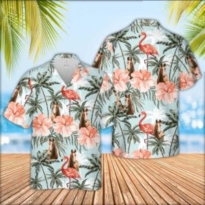 Farm Hawaiian Shirt, Horse With Flamingo…