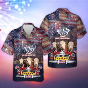 Farm Hawaiian Shirt, Independence Day Hereford…