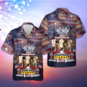 Farm Hawaiian Shirt, Independence Day Simmental…