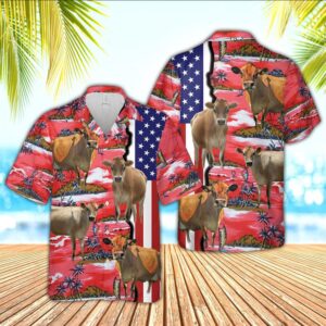 Farm Hawaiian Shirt, Jersey American Flag…