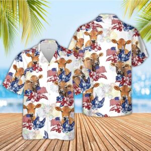 Farm Hawaiian Shirt, Jersey American Flowers…