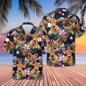 Farm Hawaiian Shirt, Jersey And Flamingo…