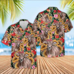 Farm Hawaiian Shirt, Jersey Cow And…