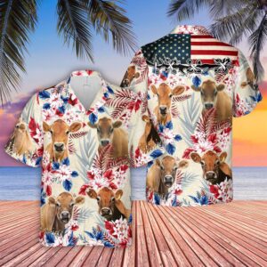 Farm Hawaiian Shirt, Jersey Pattern Us…