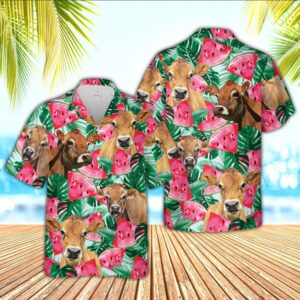 Farm Hawaiian Shirt, Jersey Watermelon 3D…