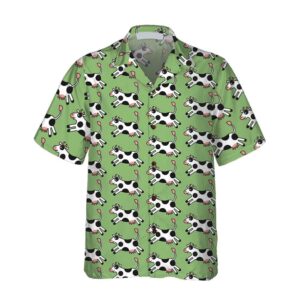 Farm Hawaiian Shirt, Jumping Cow All…