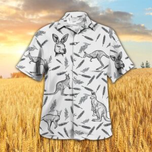 Farm Hawaiian Shirt, Kangaroo Pattern All…