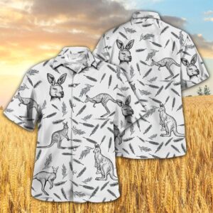 Farm Hawaiian Shirt, Kangaroo Pattern All…