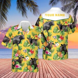 Farm Hawaiian Shirt, Personalized Name Black…