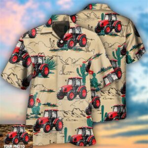 Farm Hawaiian Shirt, Personalized Photo Tractor…