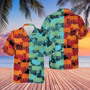 Farm Hawaiian Shirt, Pig Camo Hot…