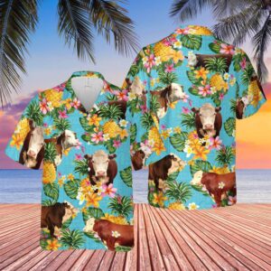 Farm Hawaiian Shirt, Pineapple Hawaiian Theme…