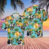 Farm Hawaiian Shirt, Pineapple Hawaiian Theme For Holstein Friesian Cattle Lovers All 3D Printed Hawaiian Shirt, Animal Hawaiian Shirt