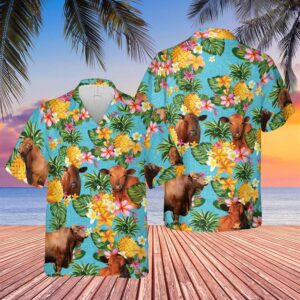 Farm Hawaiian Shirt, Pineapple Hawaiian Theme…