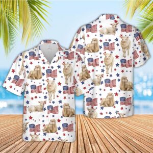 Farm Hawaiian Shirt, Sheep American Flag…