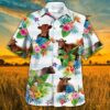 Farm Hawaiian Shirt, Shorthorn Hawaiian Theme Plants Pineapple All Over Printed 3D Hawaiian Shirt, Animal Hawaiian Shirt