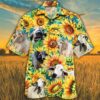 Farm Hawaiian Shirt, Sunflower Brahman Cattle All Printed 3D Hawaiian Shirt, Animal Hawaiian Shirt