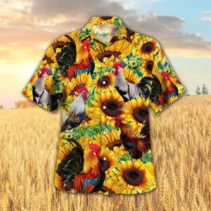 Farm Hawaiian Shirt, Sunflower Chicken All…