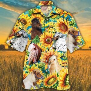 Farm Hawaiian Shirt, Sunflower Miniature Horse…