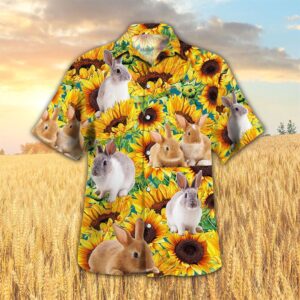 Farm Hawaiian Shirt, Sunflower Rabbit All…