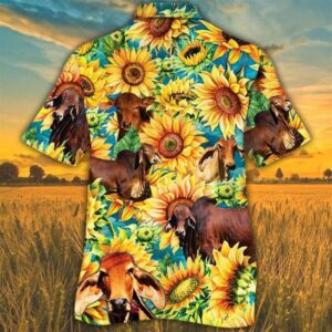 Farm Hawaiian Shirt Sunflower Red Brahman Cattle All Printed 3D Hawaiian Shirt Animal Hawaiian Shirt 2 qscodv.jpg