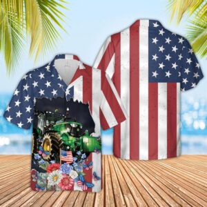 Farm Hawaiian Shirt, Tractor 4Th Of…