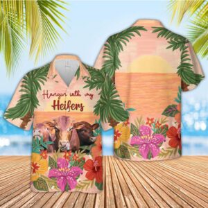 Farm Hawaiian Shirt, Triple Beefmaster Hawaiian…