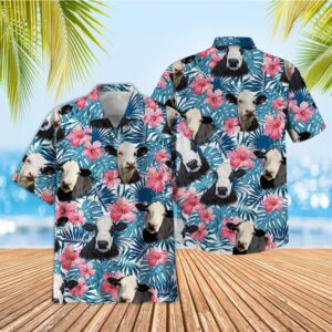 Farm Hawaiian Shirt, Tropical Black Baldy…