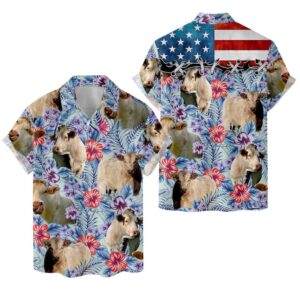 Farm Hawaiian Shirt, Tropical Charolais 3D…