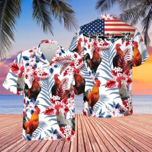 Farm Hawaiian Shirt, United States Flag…