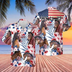 Farm Hawaiian Shirt, United States Flag…