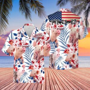 Farm Hawaiian Shirt, United States Flag…