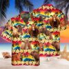 Farm Hawaiian Shirt, Vintage Red Angus Tropical Sunset Hibiscus And Palm Tree All Over Printed 3D Hawaiian Shirt, Animal Hawaiian Shirt