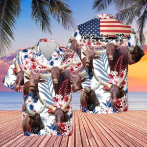 Farm Hawaiian Shirt, Watusi American Flag…