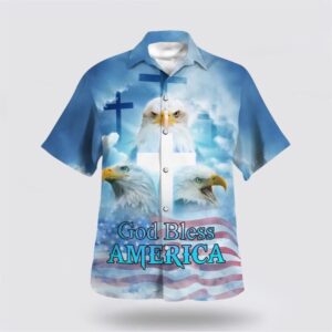 Christian Hawaiian Shirt, God Bless American…