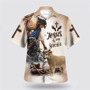 Christian Hawaiian Shirt, God Lamb Crown…