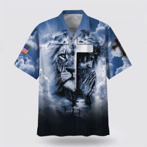 Christian Hawaiian Shirt, Jesus And Cross…