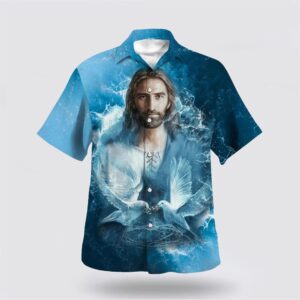 Christian Hawaiian Shirt, Jesus And Dove…