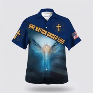 Christian Hawaiian Shirt, Jesus And Eagle…